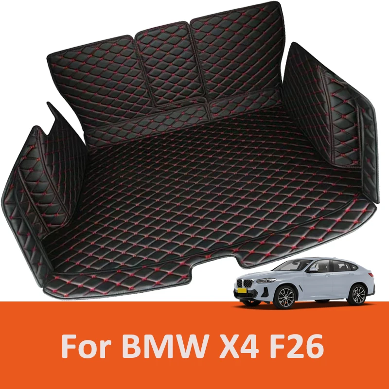 Custom Leather Car Trunk Mats For BMW X4 F26 2014-2017 Rear Trunk Floor Mat Tray Carpet Mud