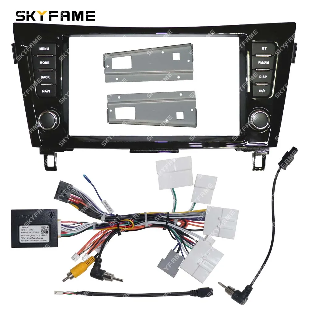 SKYFAME Car Frame Fascia Adapter Canbus Box Android Radio Dash Fitting Panel Kit For Nissan X-trail Qashqai 3 Rogue Xtrail