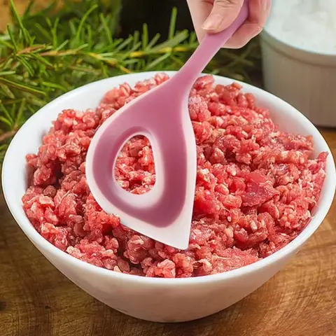 실리콘 미트볼 빠른 제조 도구 수동 멀티 컬러 미트볼 주걱 숟가락 타원형 깔때기 구멍 미트볼 금형 Best5