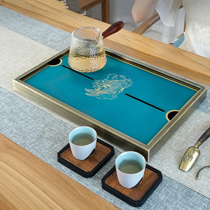 

Serving Luxury Tea Tray Coffeeware Crystal Japanese Irregular Living Room Tea Tray Hospitality Dining Plateau Home Products