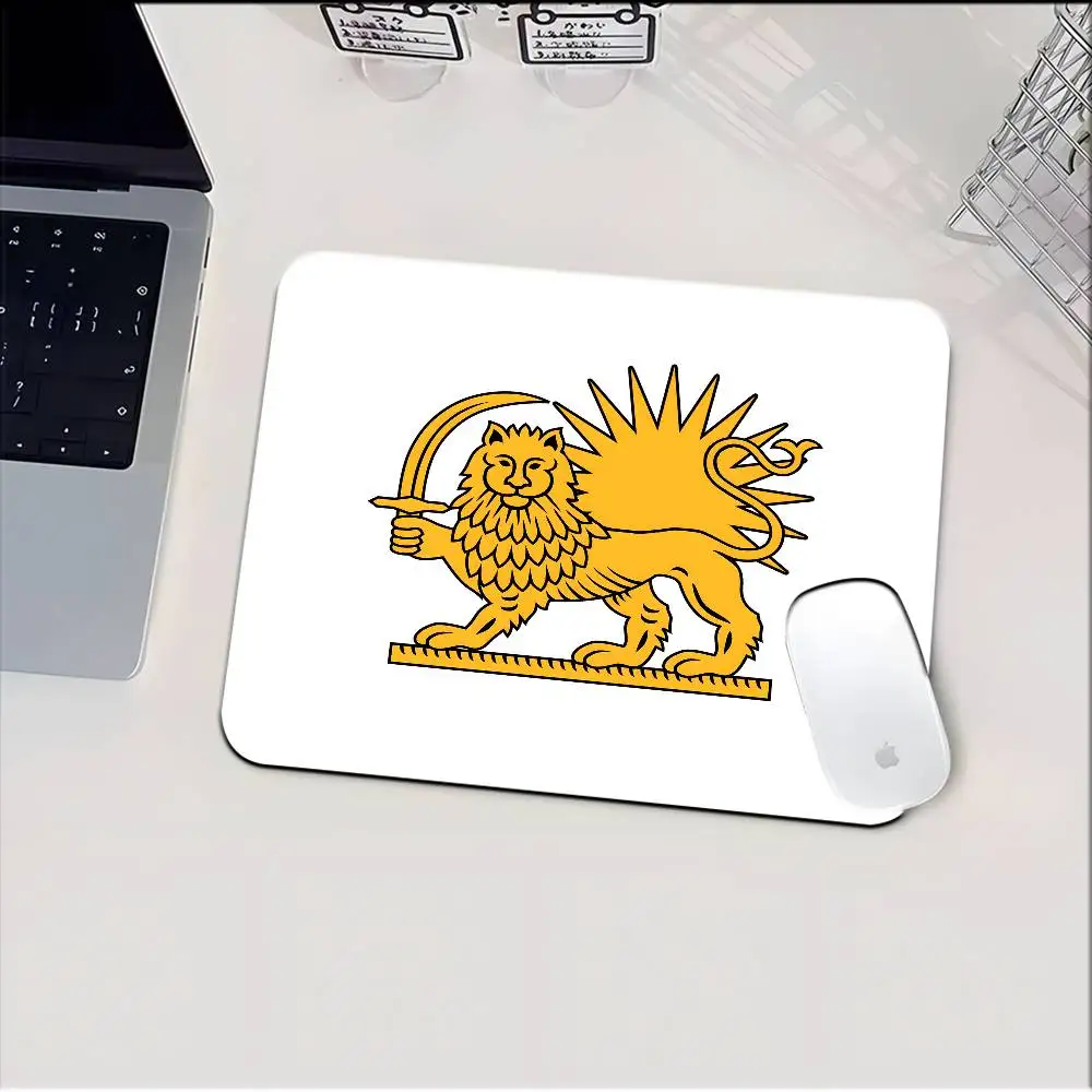 I-Iran National Emblem Mousepad Small LockEdge Mouse Pad For Gamers Computer Desk Pad Rectangular Anti-slip Rubber