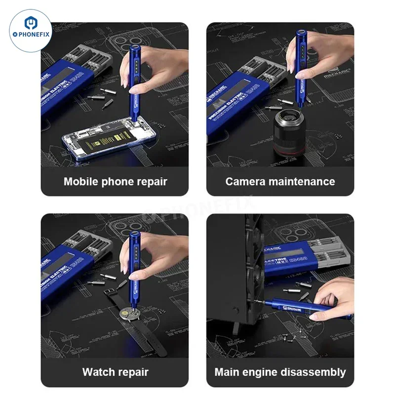 Mechanic ES480 Electric Screwdriver with 48pcs A2 Alloy Steel Bits LED Lighting for Computer Phone Dismantling Repair Tools Kit