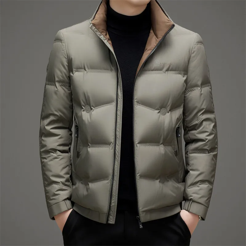 

New Casual Men's Lightweight Duck Down Jackets Autumn Winter Warm Puffer Coats Outdoor Windproof Wear Padded Top Parkas Clothing