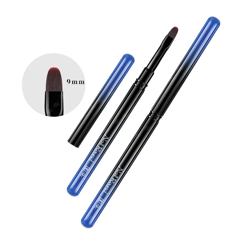 10Style Color Gradient Metal Handle Nail Art Pen Brush Coloring Pen Round Light Therapy Pen Halo Pen Nail Drawing Pen Flower Pen