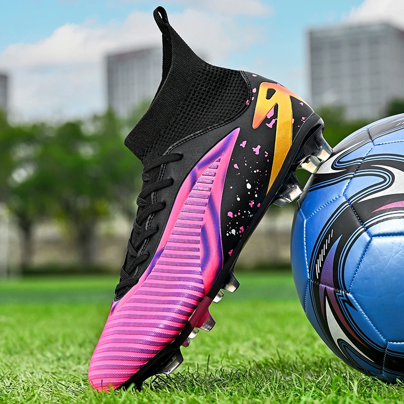New Men Football Boots Sports Shoes Futsal High Ankle Soccer Shoes High-quality Indoor Non-Slip Outdoor Ultralight Non-Slip view 3