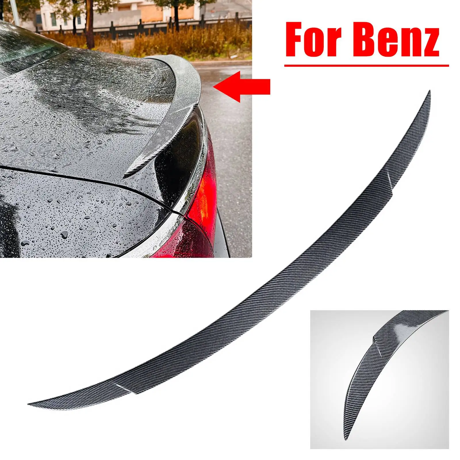 Rear Trunk Spoiler Lips Car Bumper Lip Trunk Spoiler Boot Wing Accessories For Benz E Class W214 E260 E300 AMG 2024-up