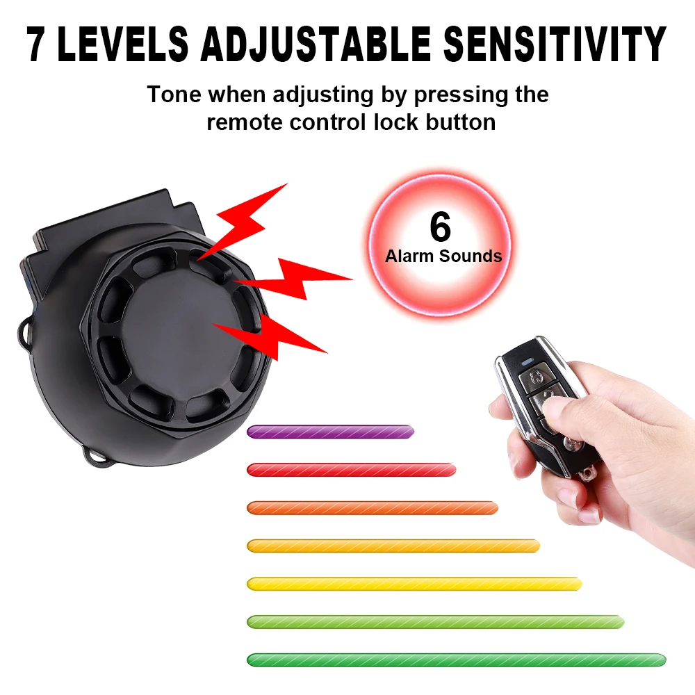 

Anti-theft Motorcycle Alarm Type C USB Charger Anti-theft Alarm Anti-interference Metal Waterproof Alarm E-Bike 120dB Sound