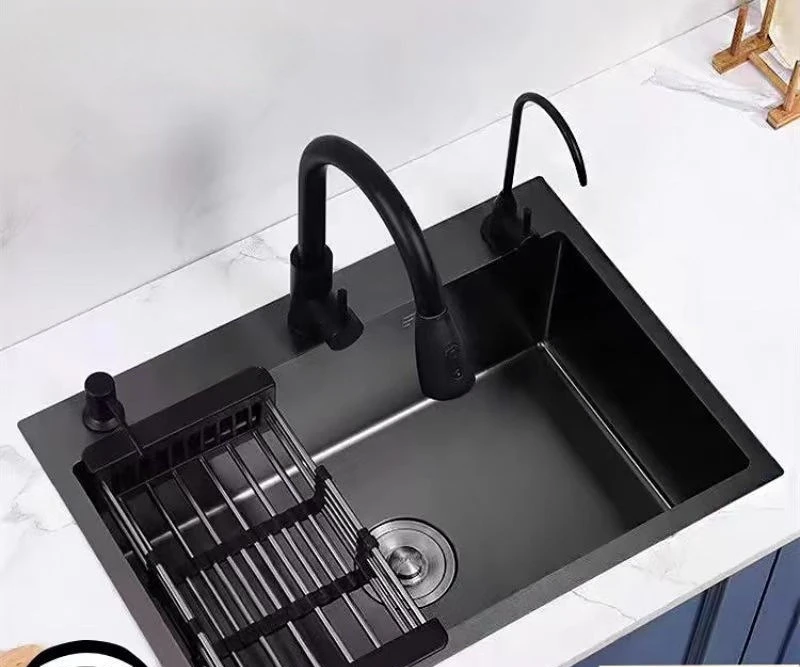 Handmade Stainless Steel Large Single Kitchen Sink Multifunctional Household Vegetable Washing Basin for Home Kitchen Use