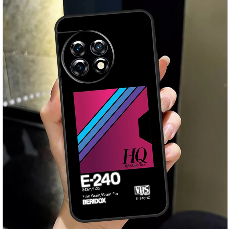 غطاء شريط VHS ريترو لهاتف OnePlus Nord 4 CE 3 2 Lite N30 N20 N10 OnePlus 13 12 11 10 Pro 10T 8T 12R 13R
