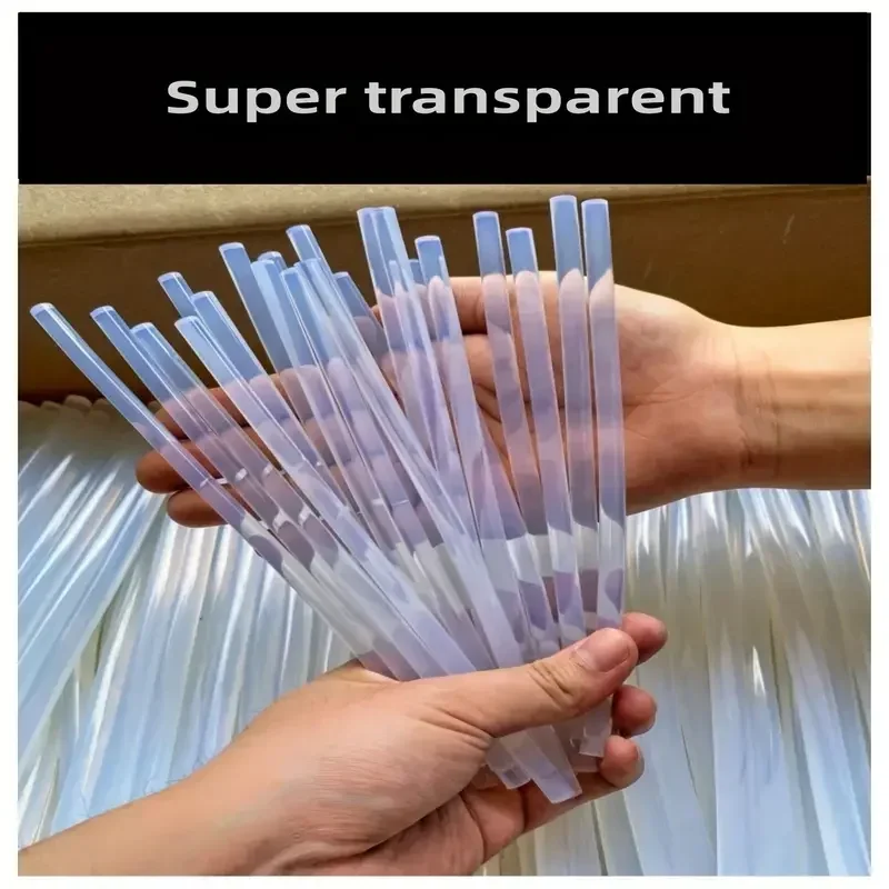 50PCS 7MM High Viscosity Transparent Hot Melt Adhesive Super Stick Adhesive High Temperature Resistant Hot Melt Adhesive Strip