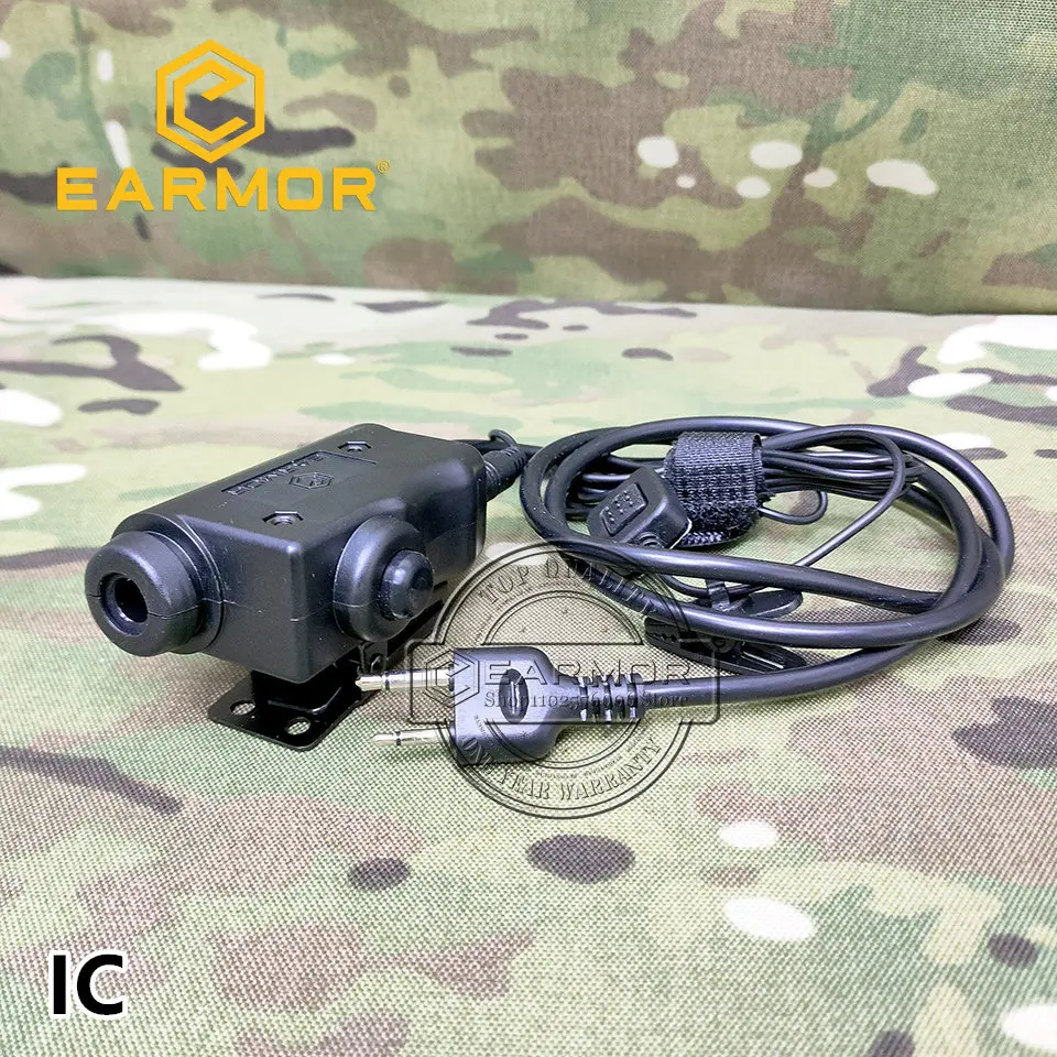 Earmor Military Adapter M52 PTT Airsoft Tactical Headset Kenwood Midland Extend The Finger Line Button Combination