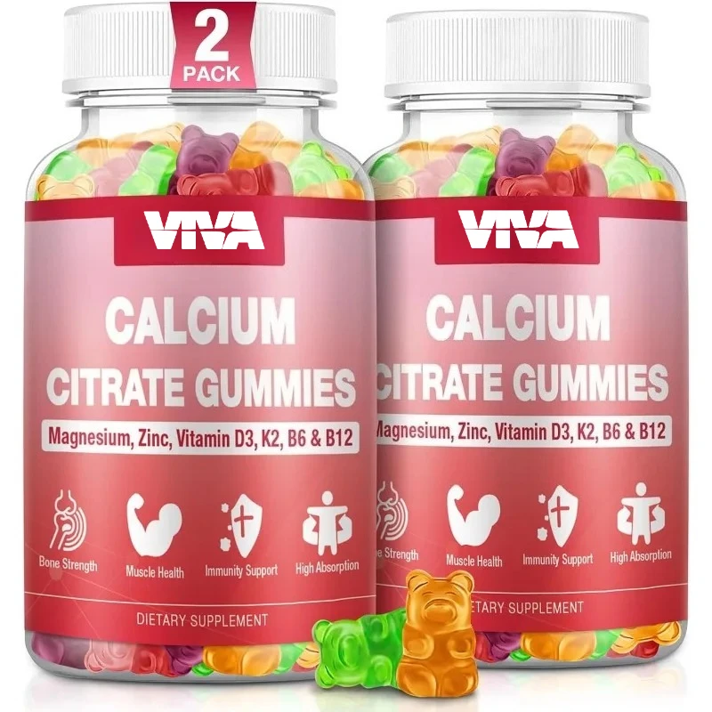 

Calcium Citrate Soft Candy -1200mg Calcium with Vitamin D3 and K2 Magnesium and Zinc for Bone, Muscle, and Immune Health Support
