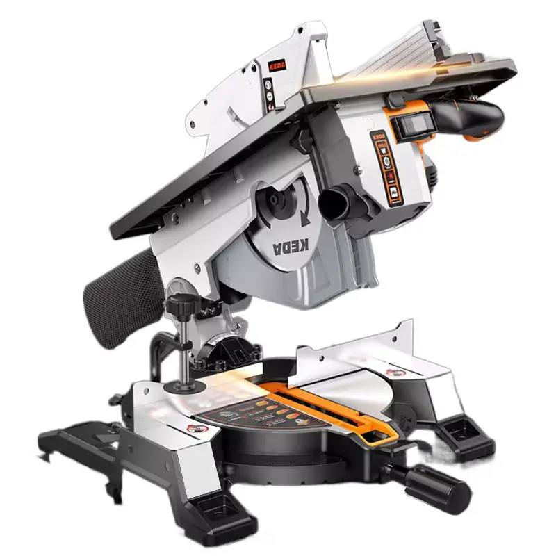 

110V 220V 45 Degree Laser Carpentry Miter Table Saw Woodworking Cutting Machine Woodworking Sliding Table Compound Saw
