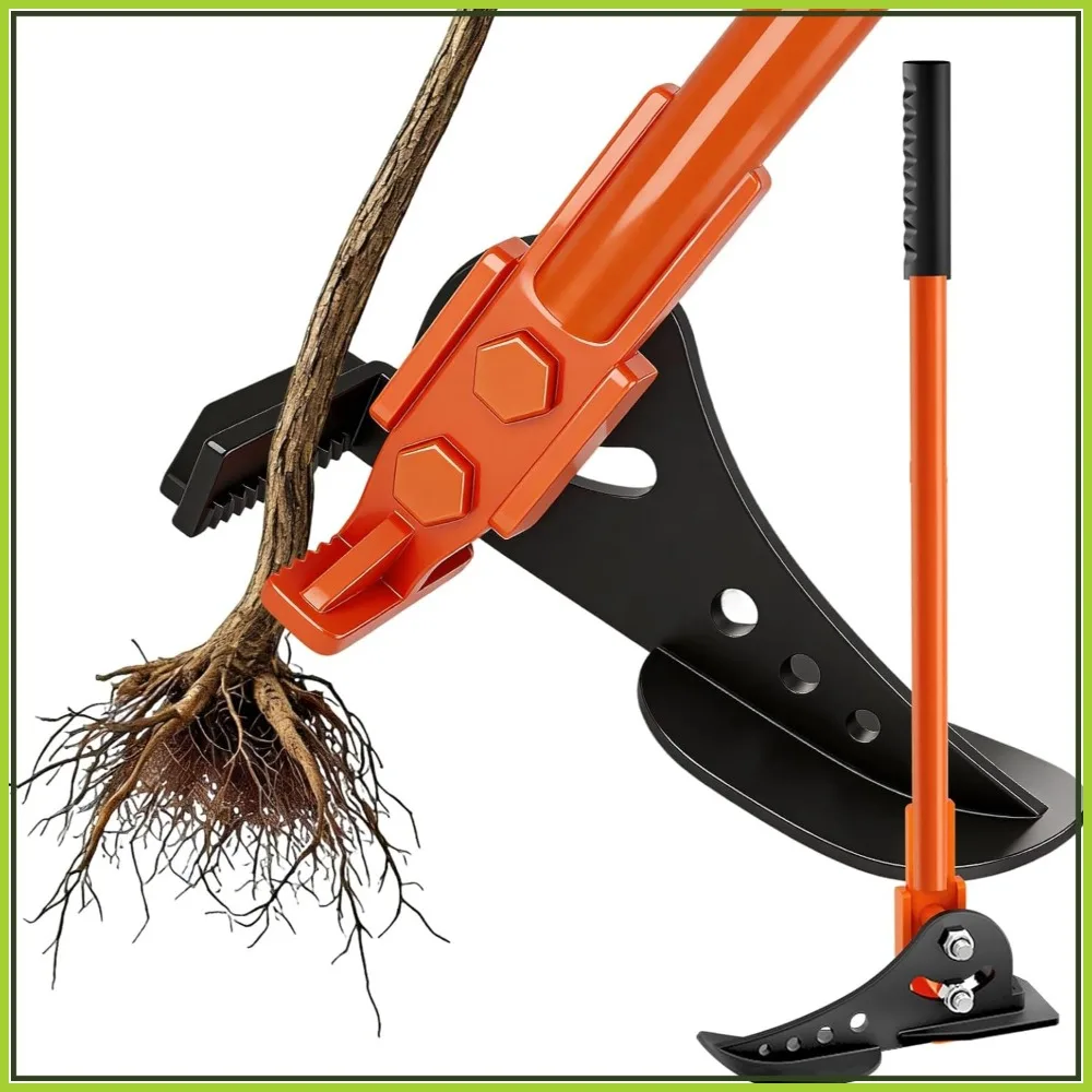 

Stand-Up Weed Puller for Thin Saplings & Garden Weeds - Lightweight Steel Uproot Tool, 1/4" to 1" Diameter