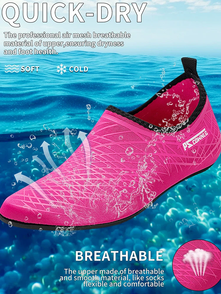 Chaussures de plongée femmes Aqua chaussures hommes plage natation eau Sneaker Fitness danse natation surf chaussures de plongée en apnée