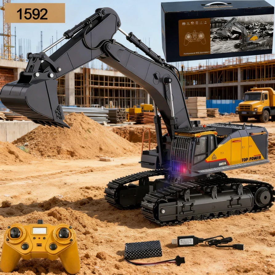 

Радиоуправляемый экскаватор 1:14, 22 канала, 2,4 ГГц, из полуметаллического сплава | Подарок для детей на праздник