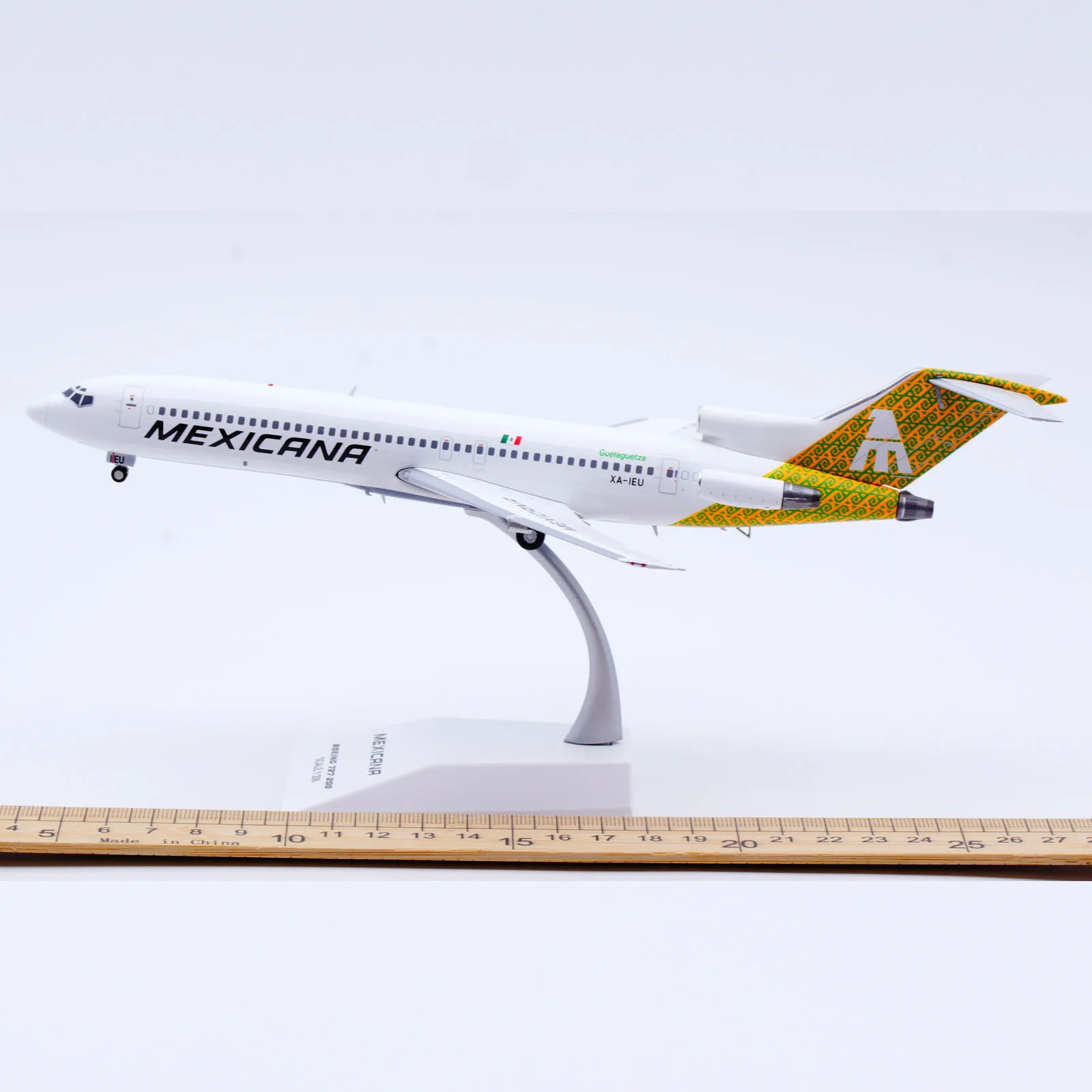 LH2389 Alloy Collectible Plane Gift JC Wings 1:200 Mexicana Airlines Boeing B727-200 Diecast Aircraft Jet Model XA-IEU