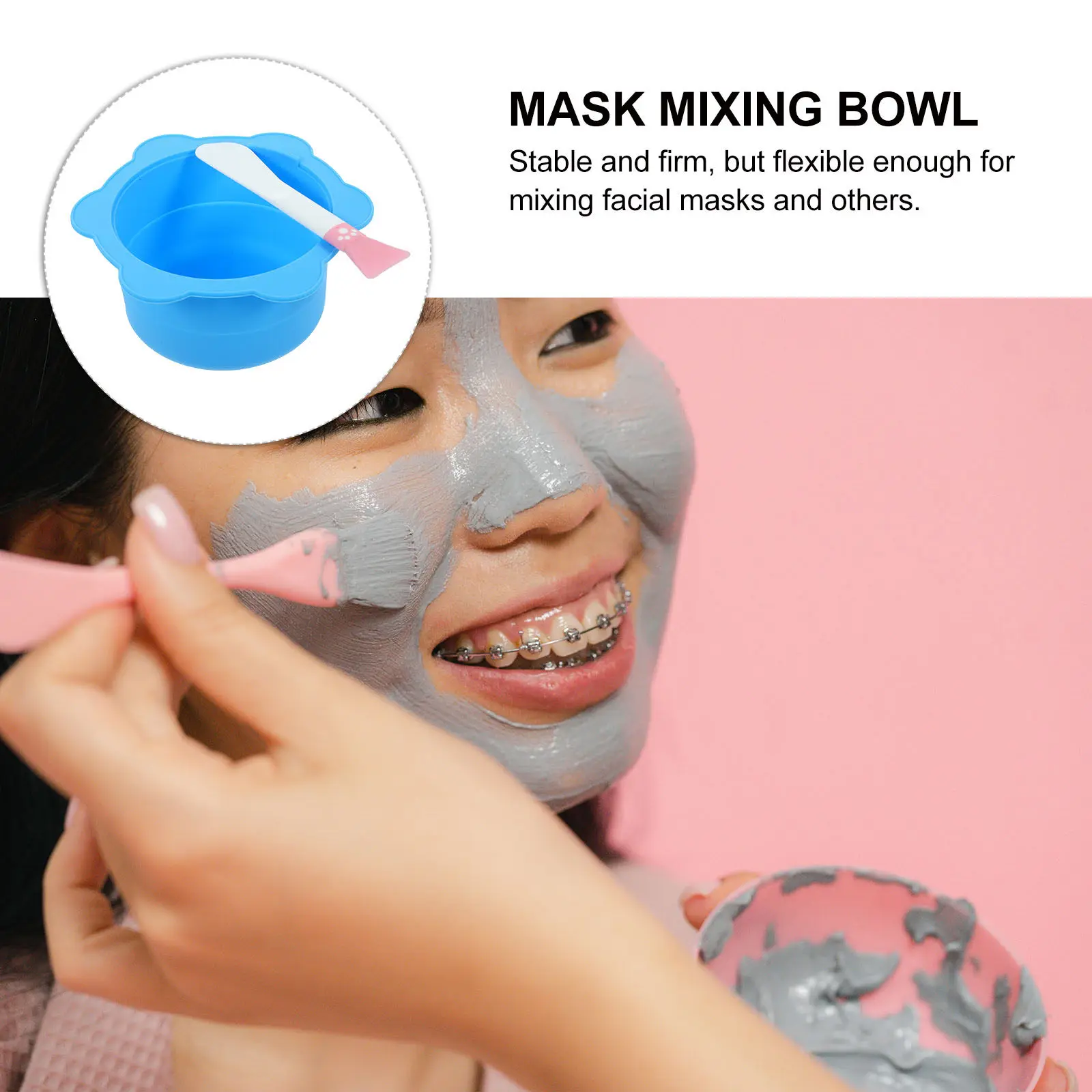 

1Set Silicone Facial Mask Bowl Wax Melt Warmer Liner Nonstick Wax Heater Inner Pot Large Capacity DIY Mask Mixing Bowl for Home