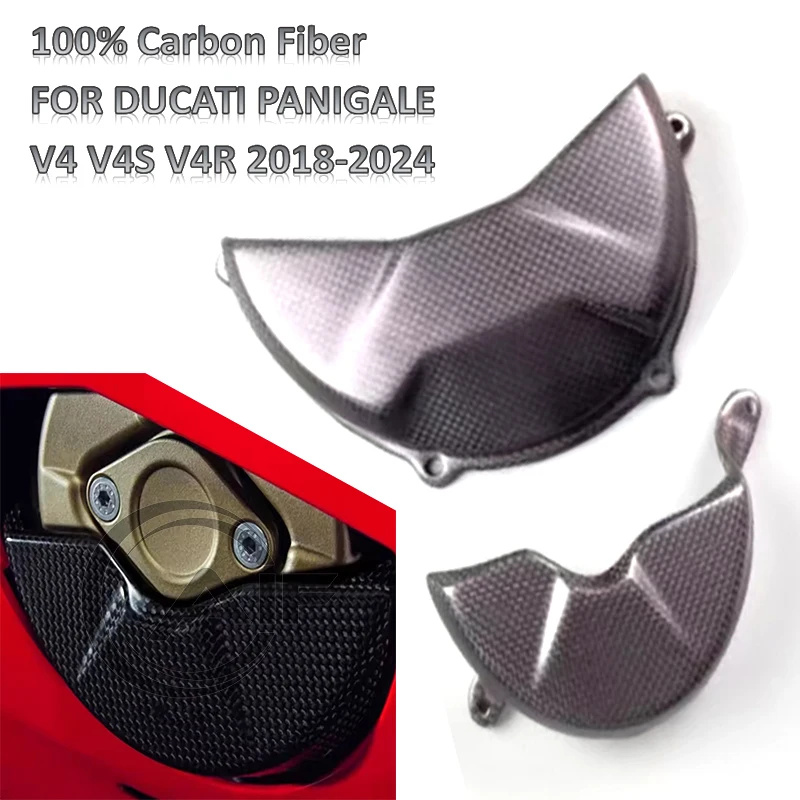 New motorcycle left engine crankcase protection cover Carbon fiber fitting For DUCATI Panigale V4 V4 V4R Street Fighter V4/S