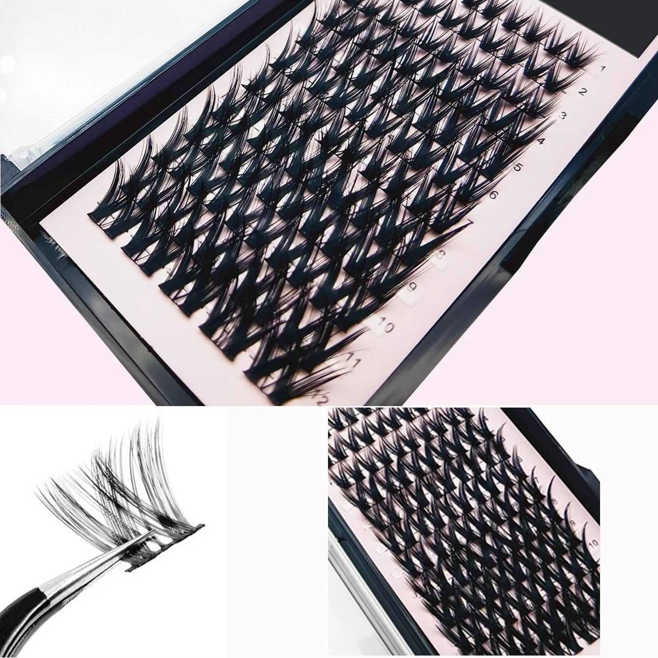 48 clusters of DIY eyelashes, soft, natural, easy to apply, reusable, suitable for daily false eyelashes