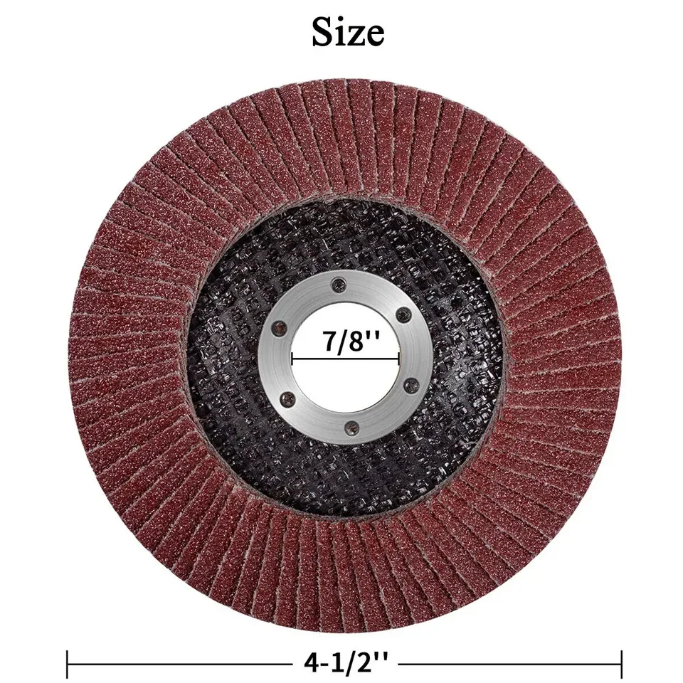 20pcs 4.5 Inch Steel Stainless Flap Discs 4-1/2 x 7/8\