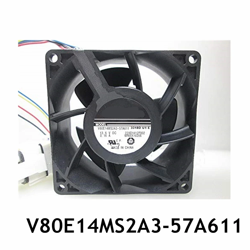 V80E14MS2A3-57A611 DV 13.6V 0.16A 4-wires 80MMX80MMX38MM 4-wires Refrigerator evaporator waterproof cooler cooling fan