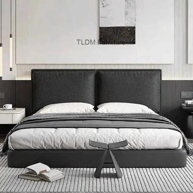 Cat-scratch Leather Upholstered Headboards Tatami Bed Without Headboard Cushion Anti-collision Double Headboard for Furniture PP