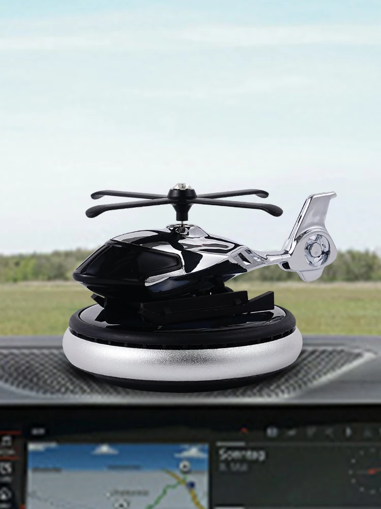 Non parfumé sans parfum bricolage diffuseur de parfum hélicoptère voiture désodorisant énergie solaire rotatif décoration ornement tableau de bord hommes