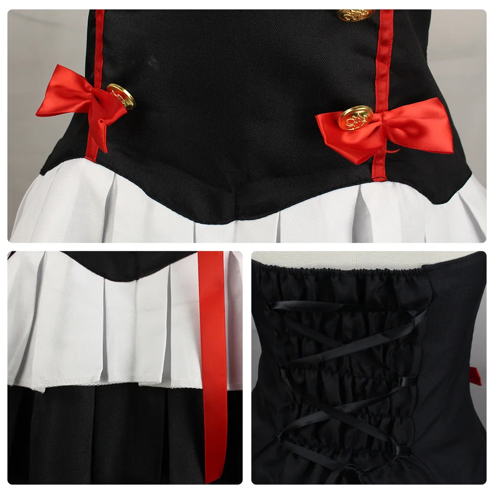 Séraphin de la fin Owari no Seraph reproduct l Tepes Cosplay Costume pour femme, uniforme, perruque, anime, sorcière, vampire, Halloween