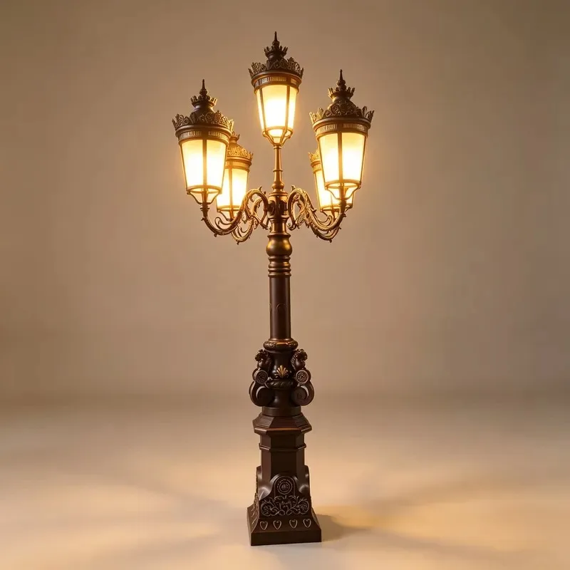 European Antique Pillar LED Landscape Light Waterproof IP65 Garden Street Lamp Hotel Villa Decoration Lighting