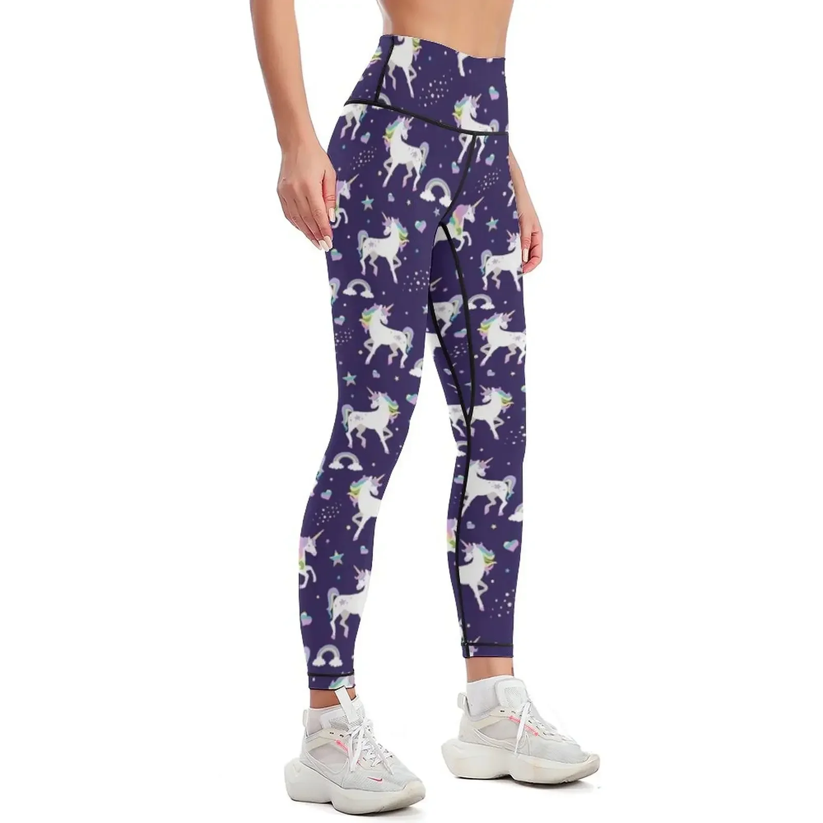Unicorn Rainbow Pattern Leggings sporty woman push up Women's sports pants gym wear harem pants Womens Leggings