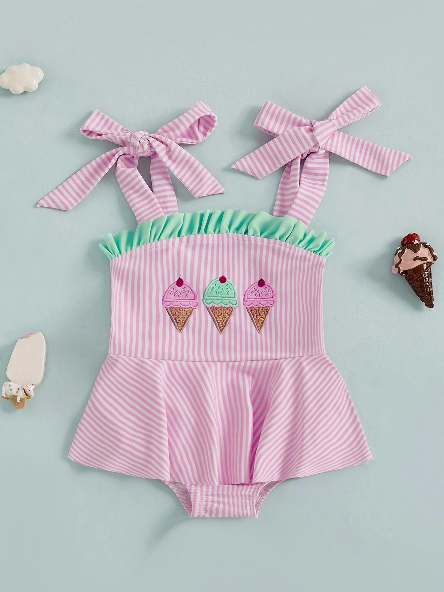 

Купальник для маленьких девочек с цветочным принтом и рюшами, регулируемые бретели, купальник для маленьких девочек, пляжная одежда, купальный костюм