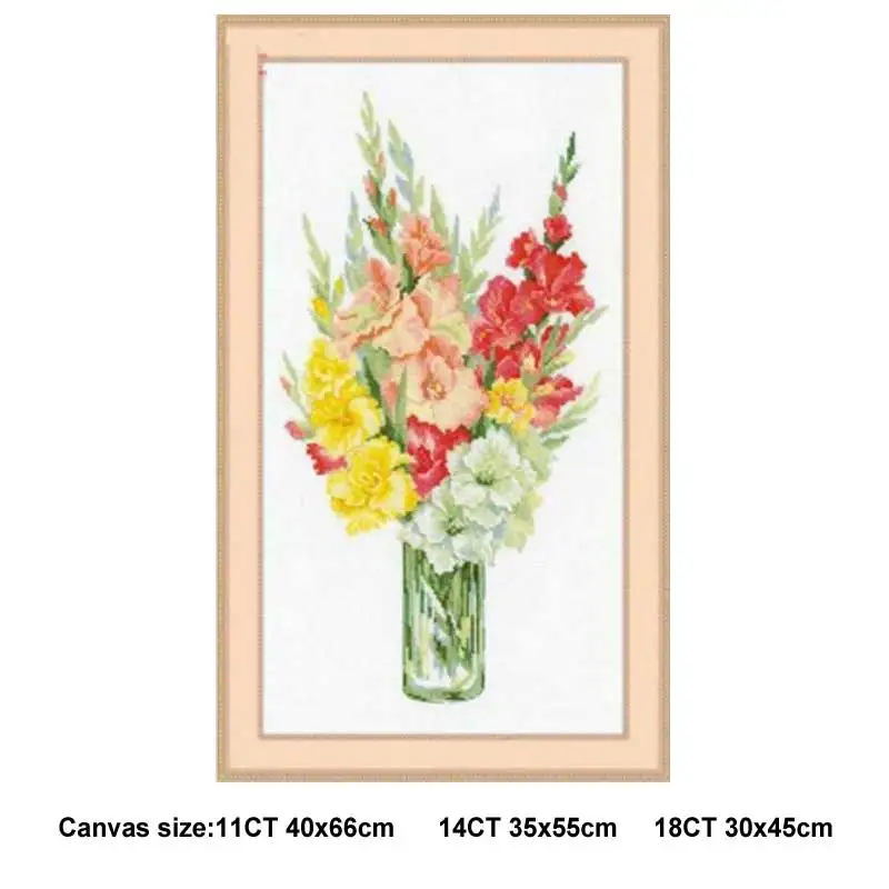 Riolis series flower patterns Counted Cross Stitch  11CT 14CT 18CT DIY Chinese Cross Stitch Kits Embroidery Needlework Sets