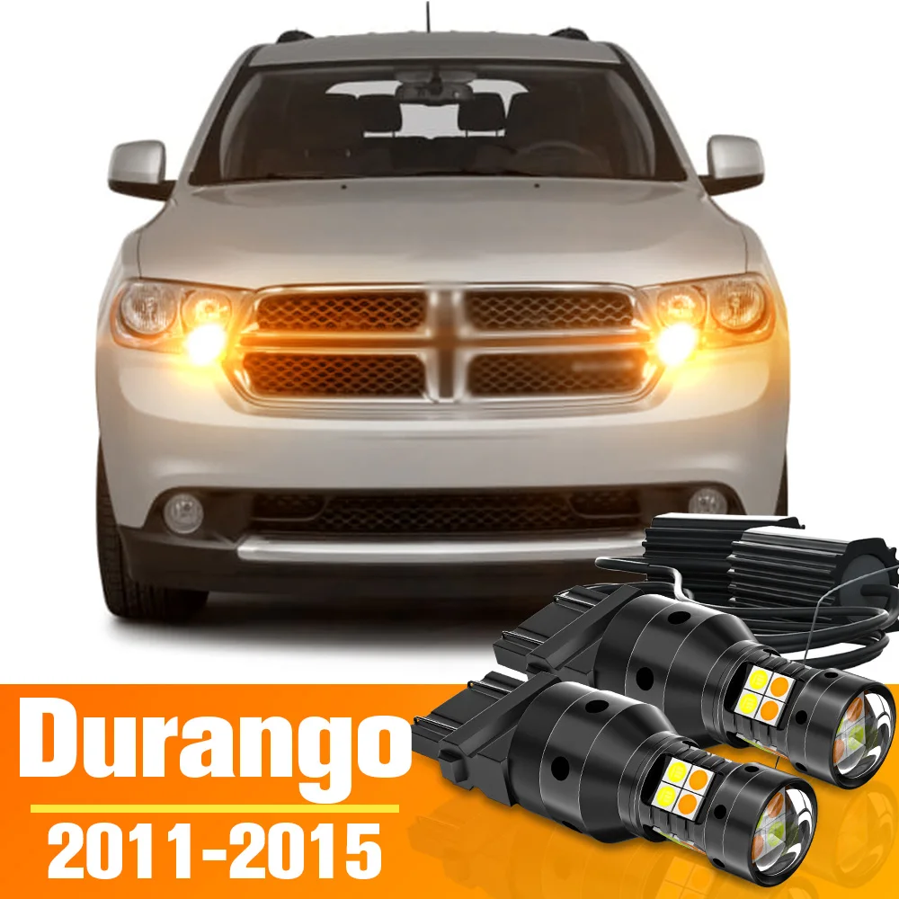 2pcs Dual Mode LED Turn Signal+Parking Light Accessories For Dodge Durango 2011-2015 2012 2013 2014