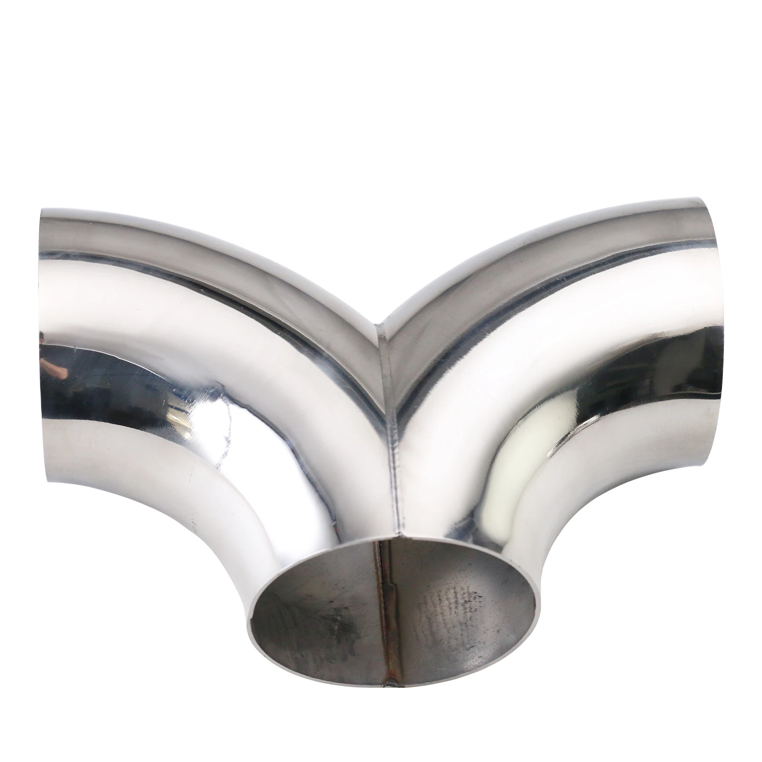 304 Stainless Steel Exhaust Pipe Y Type Connection Tube Fittings Herringbone Universal Welding 51mm 63mm 76mm