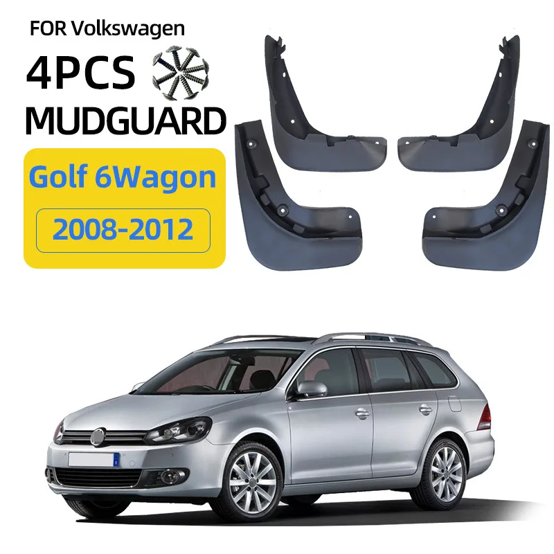 

For 2008-2012 Volkswagen Golf Travel Edition Golf6 Wagon Mudguards Fender Mudflaps Front Rear Flares Splash Guards Cover