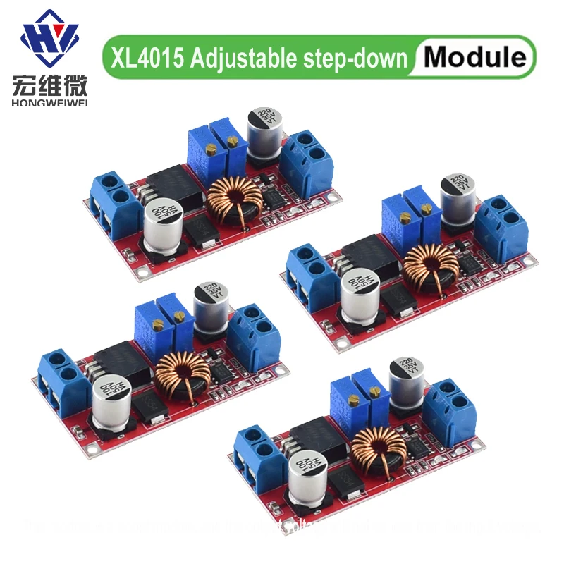 1-4PCS 5A DC-DC Adjustable Buck Converter XL4015 5V - 32V to 0.8V - 30V Step Down Power Supply Voltage Regulator Power Module