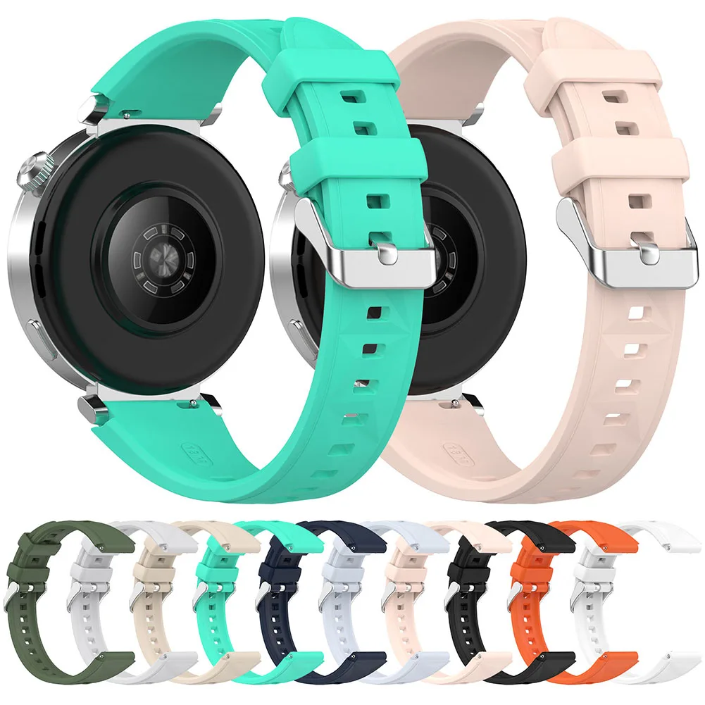 Pulseira de relógio de silicone ajustável macio silicone esporte pulseiras à prova de suor para huawei relógio gt5 41mm/gt5 pro 42mm