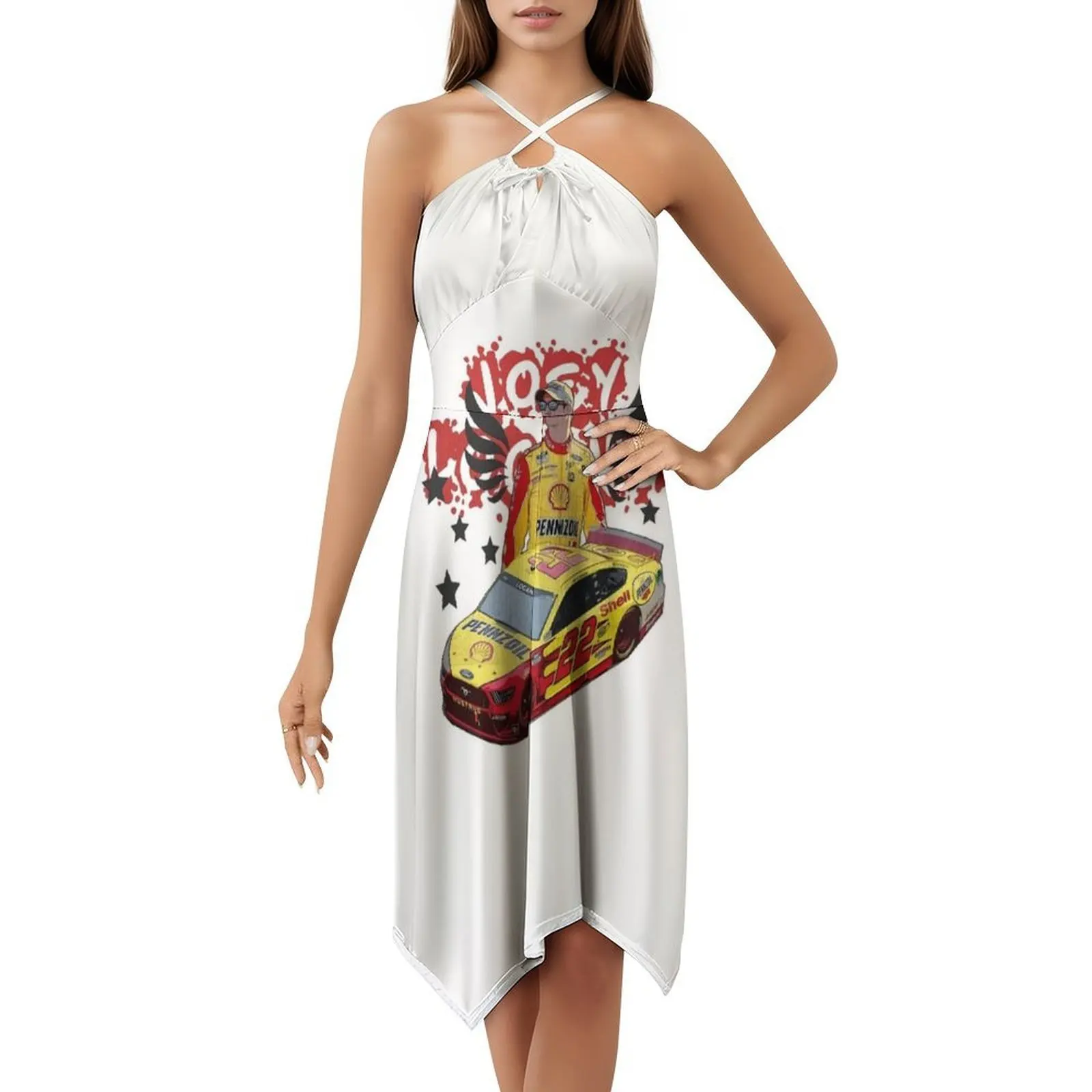 Joey Logano, ropa de calle para mujer, vestido de fiesta, ropa de Club estampada a la moda para mujer, vestidos de fiesta Joey Logano Joey Logano