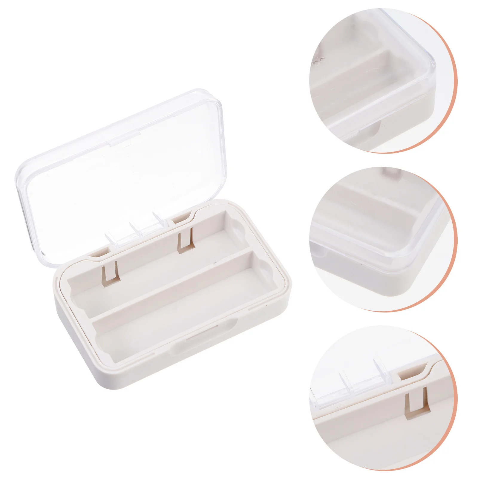 Organizer Aufbewahrungsbox Tragbarer Lippenstiftbehälter Desktop Make-up Aufbewahrungskoffer mit Abdeckungshalter für Puder-Lidschatten