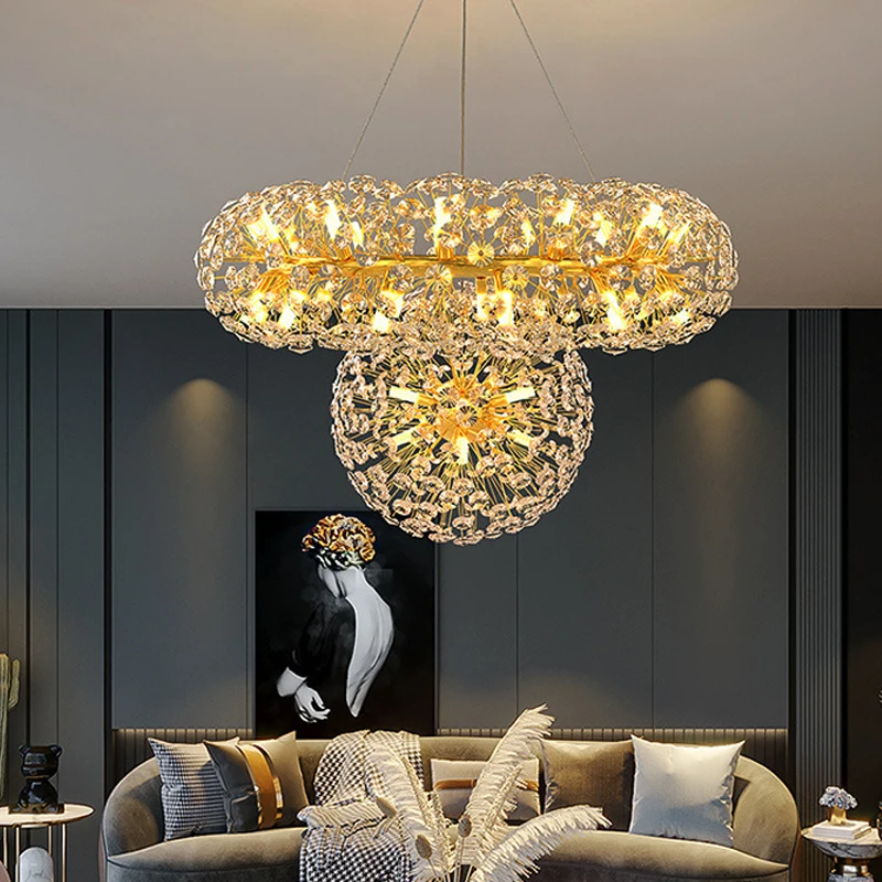 Creative Living Room Chandelier 2026 New Starry Sky Luxury Crystal Lighting Home Decoration Dining Room Bedroom Led Chandelier