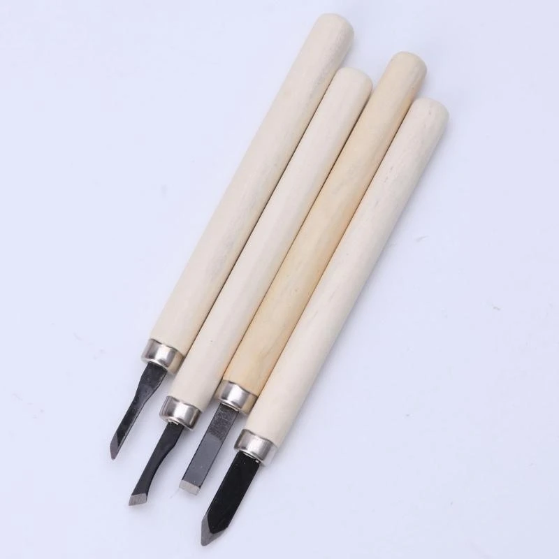 10 pcs Set Hand Chisels Carving Knife For Basic Woodcut Working Tool New