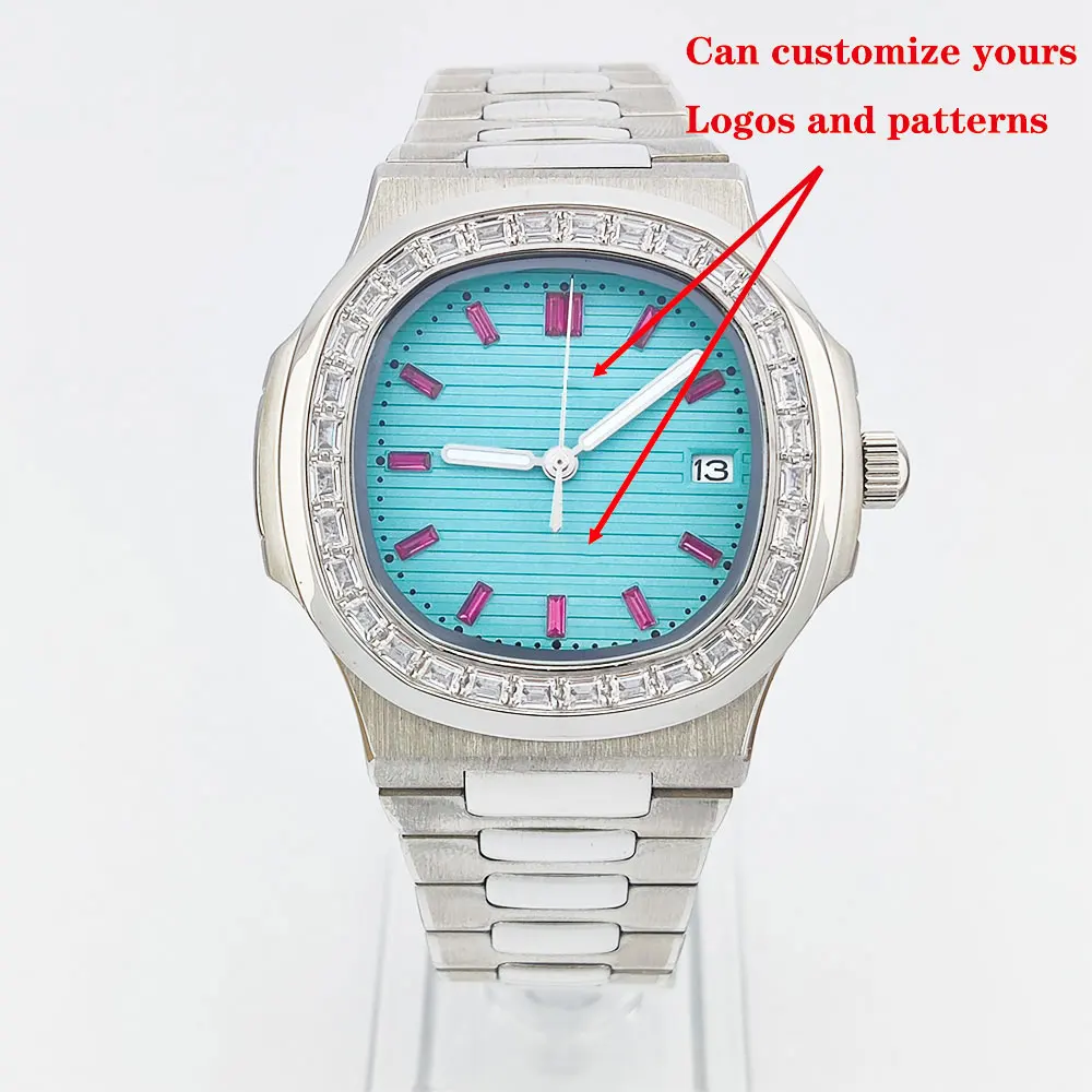 43 ミリメートル高級メンズ腕時計 NH35 自動機械式ムーブメントサファイアガラスステンレス鋼ストラップビジネスメンズカスタム腕時計