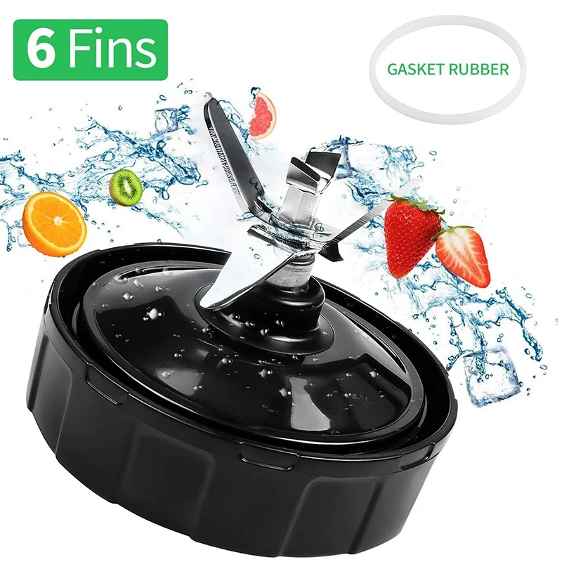 6 Fins Blender Blade Replacement Parts For 16 Oz Blender Cup Nutri Ninja Autoauto-IQ BL660 BL663 BL663CO BL665Q BL740