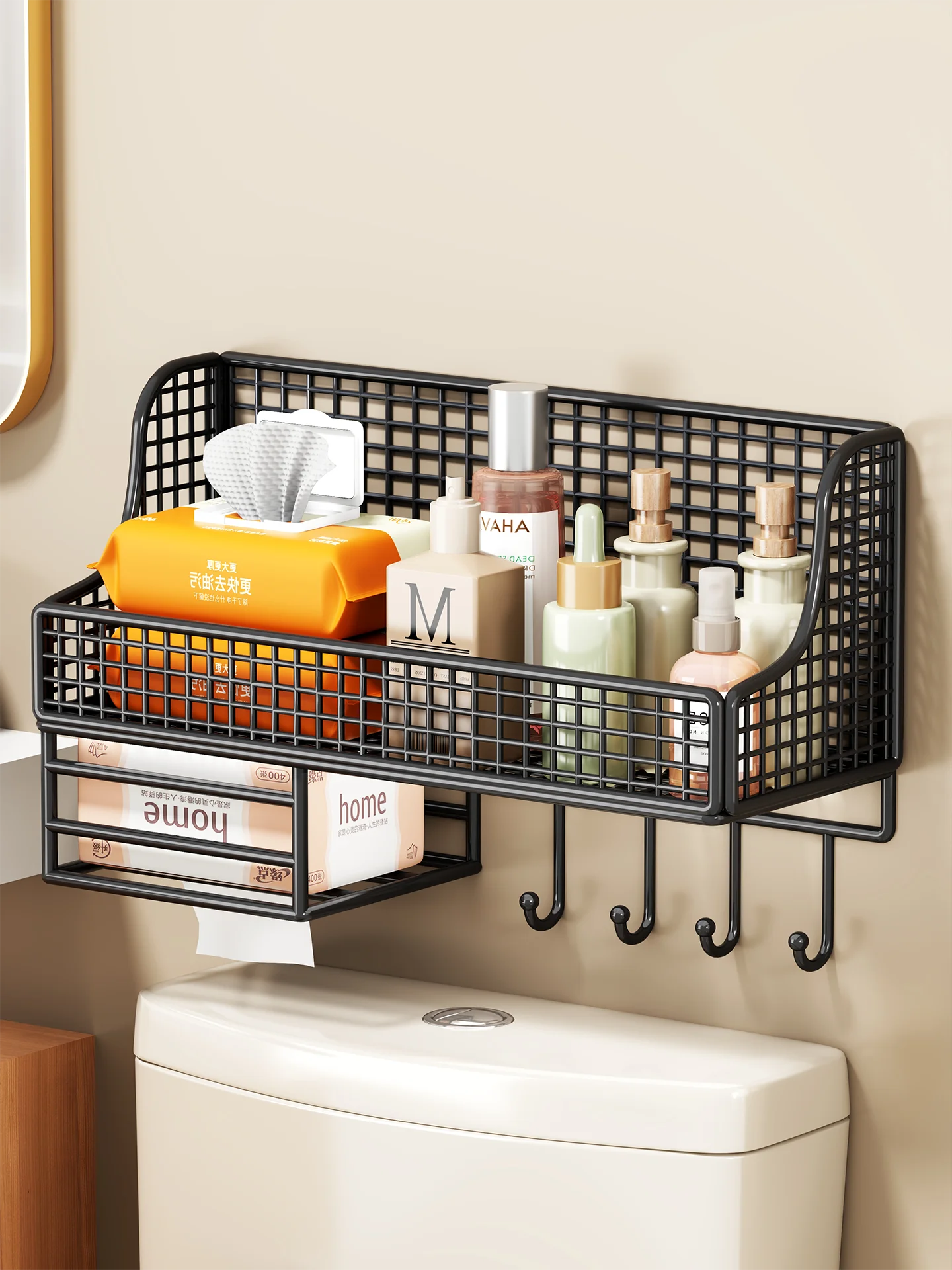 batoom-storage-ra-–-organisateur-de-papier-toilette-mural-sans-percage-accessoires-de-salle-de-bain-multifonctionnels-porte-serviettes-en-papier