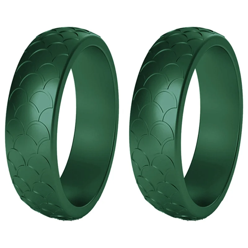 CGS-5.7mm Popular for Women Silicone Cool Rings Silicone Wedding Ring Environmental Outdoor Sports RingX2 4