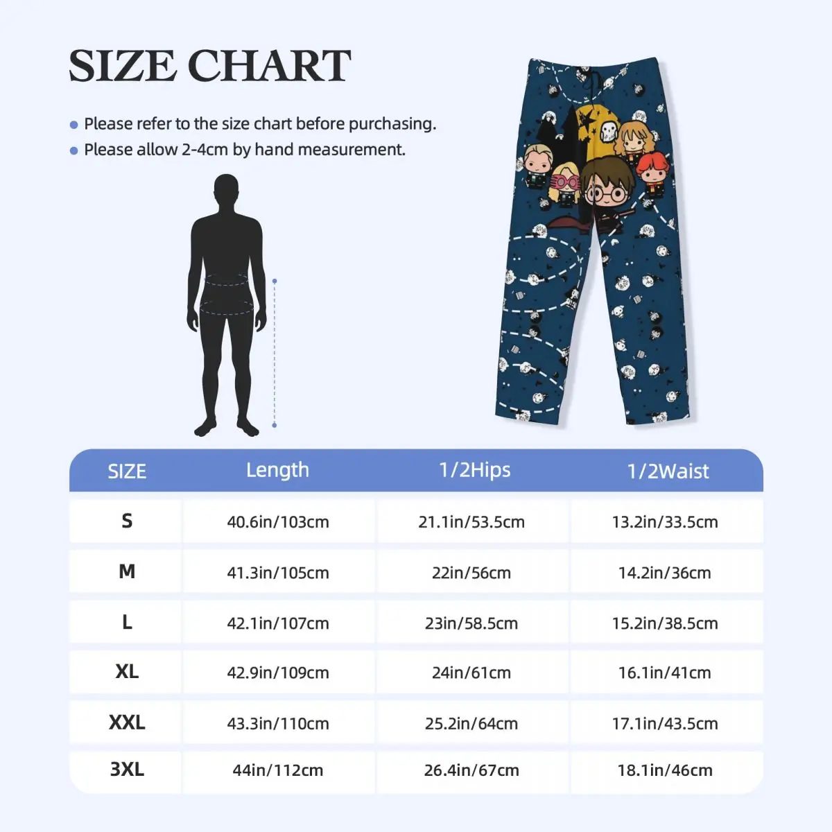 Custom H-Harrys Pajama Pants for Men Magic School Lounge Sleep Drawstring Sleepwear Bottoms with Pockets