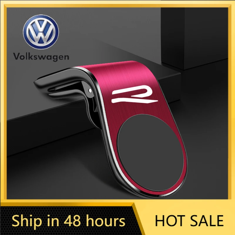 

VW 2026 Hot Car Air Vent Clip Mount Metal Magnetic New R logo Car Phone Holder Stand GPS Display for VW Volkswagen Golf 8 MK8 Ac