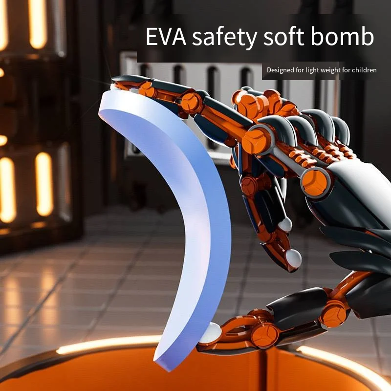 ใหม่ปืนนุ่มไฟฟ้า EVA Projectile launcher Boy จําลองของเล่นปืนพกพร้อมเสียงแสงและดนตรี