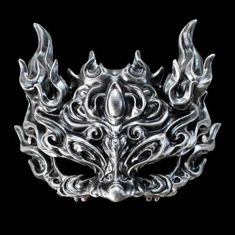 

Net red golden Qilin mask Halloween carnival dress auspicious auspicious auspicious animal resin mask dance plus color play